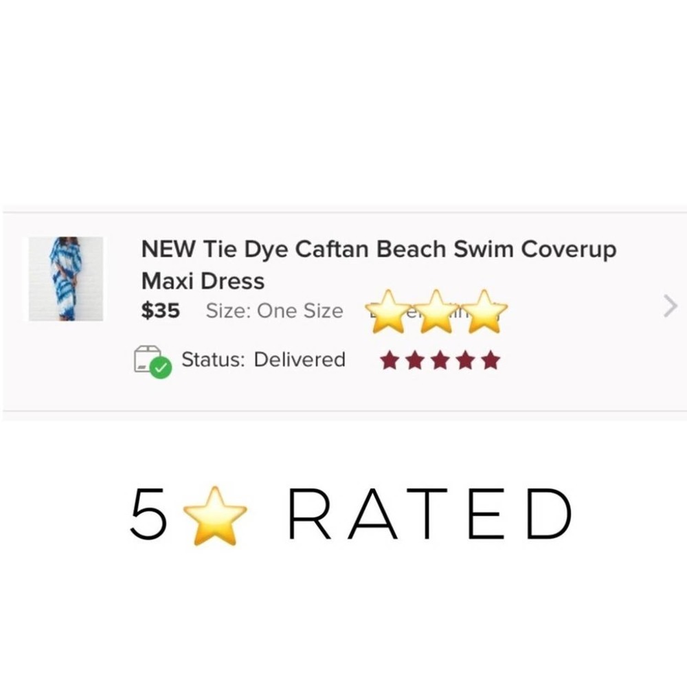 Tie Dye Caftan Beach Swim Coverup Maxi Dress - Picture 4 of 15